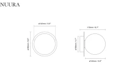 Nuura Liila 1 utendørslampe - mørk bronse/opal
