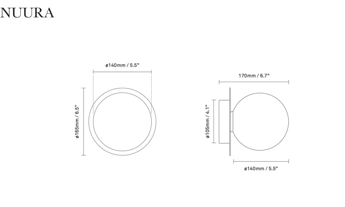 Nuura Liila 1 utendørslampe - mørk bronse/opal