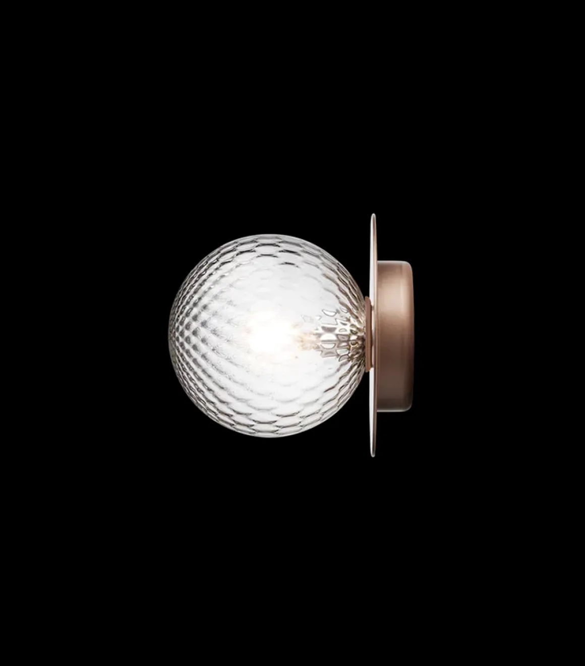 Nuura Liila 1 vegglampe/taklampe - medium - bronse/optic