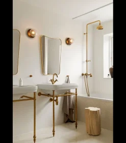 Nuura Liila 1 vegglampe/taklampe - medium - bronse/optic