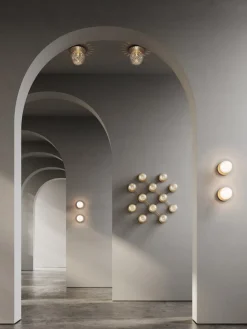 Nuura Liila 1 vegglampe/taklampe - small - nordic gold / opal