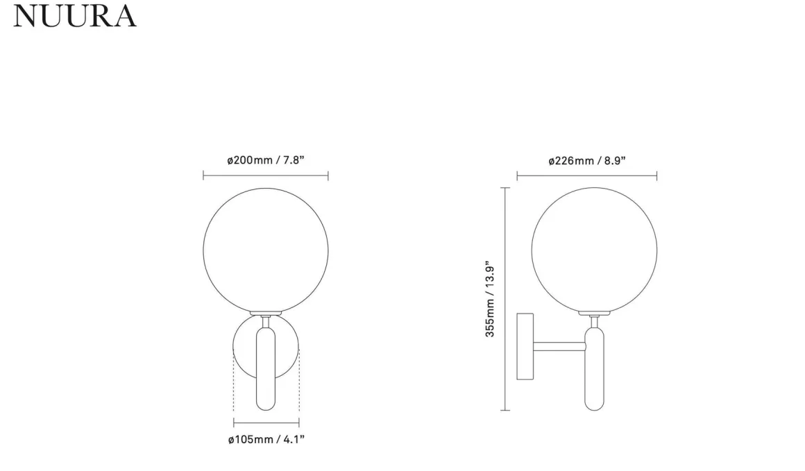 Nuura Miira utendørslampe - svart / opal
