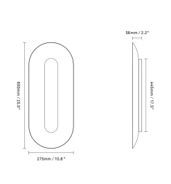 Nuura Sasi Large vegglampe - Messing