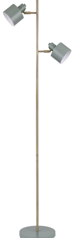 Ocean gulvlampe 2-lys 160 cm - Oliven/Messingfarget