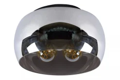 Olivia taklampe 40 cm - Svart/Røykfarget