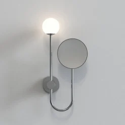 Orb Single vegglampe m/speil IP44 G9