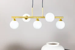 Orb takpendel 63 cm - Opal/Messingfarget