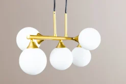 Orb takpendel 63 cm - Opal/Messingfarget