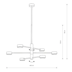 Orbit taklampe 6 - Hvit