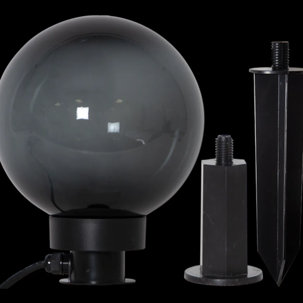 Orby dekorativ hagelampe 20 cm - Svart/Røykfarget