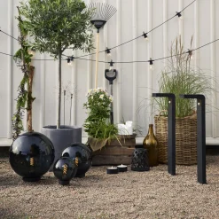Orby dekorativ hagelampe 20 cm - Svart/Røykfarget