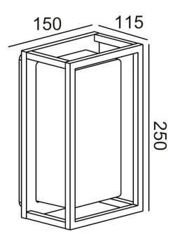 Orcus 250 vegglampe utendørs 3000 Kelvin 15W IP65 Dimbar - Antrasitt grå