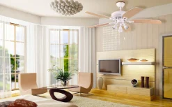 Orion takvifte GU10 - Hvit/Eik vendbare blad