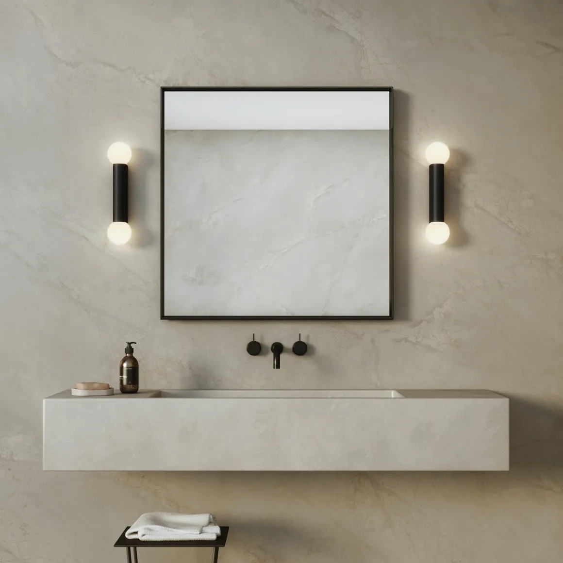 Ortona Twin vegglampe IP44