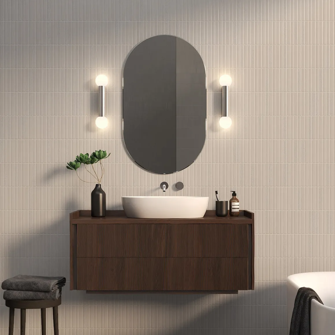 Ortona Twin vegglampe IP44