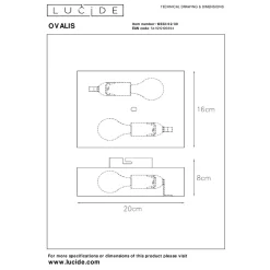 Ovalis vegglampe opp/ned