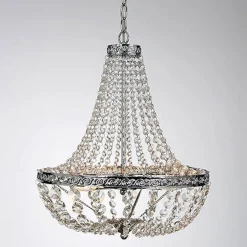 Oxford lysekrone, krom/krystall 40 cm