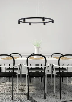 Oz K6 circular takpendel 90 cm - Svart/Gullfarget