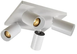 OZ K4 taklampe med 4 spotter - hvit