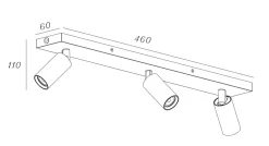 Oz mini takspot 3-lys GU10 mini