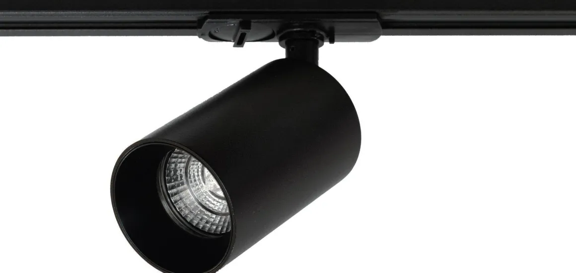 Oz spotskinne 4 spotter 2 meter - Svart/Gull