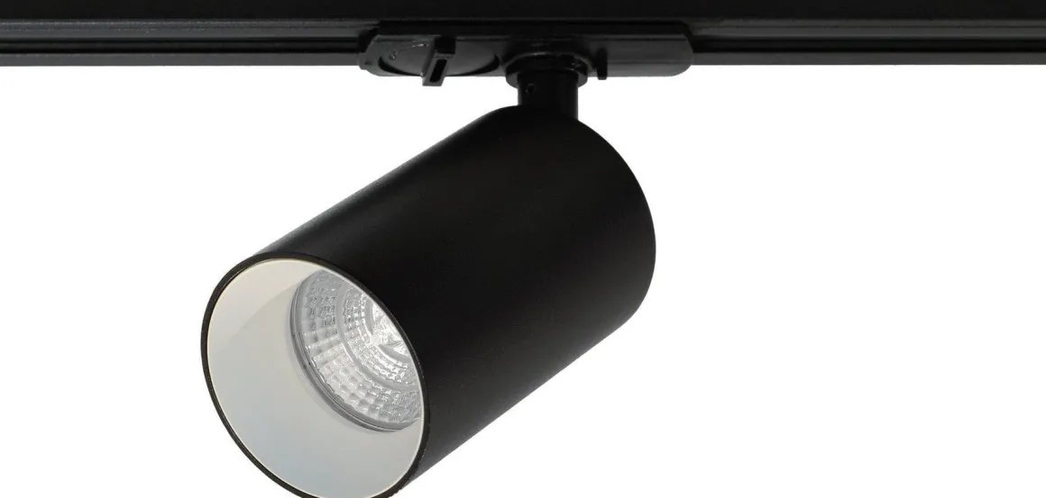 Oz spotskinne 4 spotter 2 meter - Svart/Gull