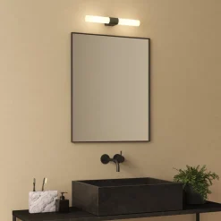 Padova vegglampe for baderom IP44 G9 - Svart/Opal