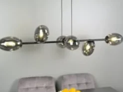 Pandora takpendel 6-lys - Svart/Røykfarget