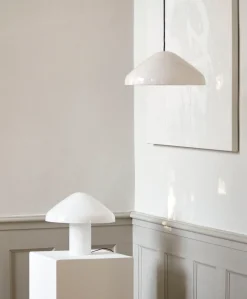 Pao takpendel 35 cm - glass - hvit