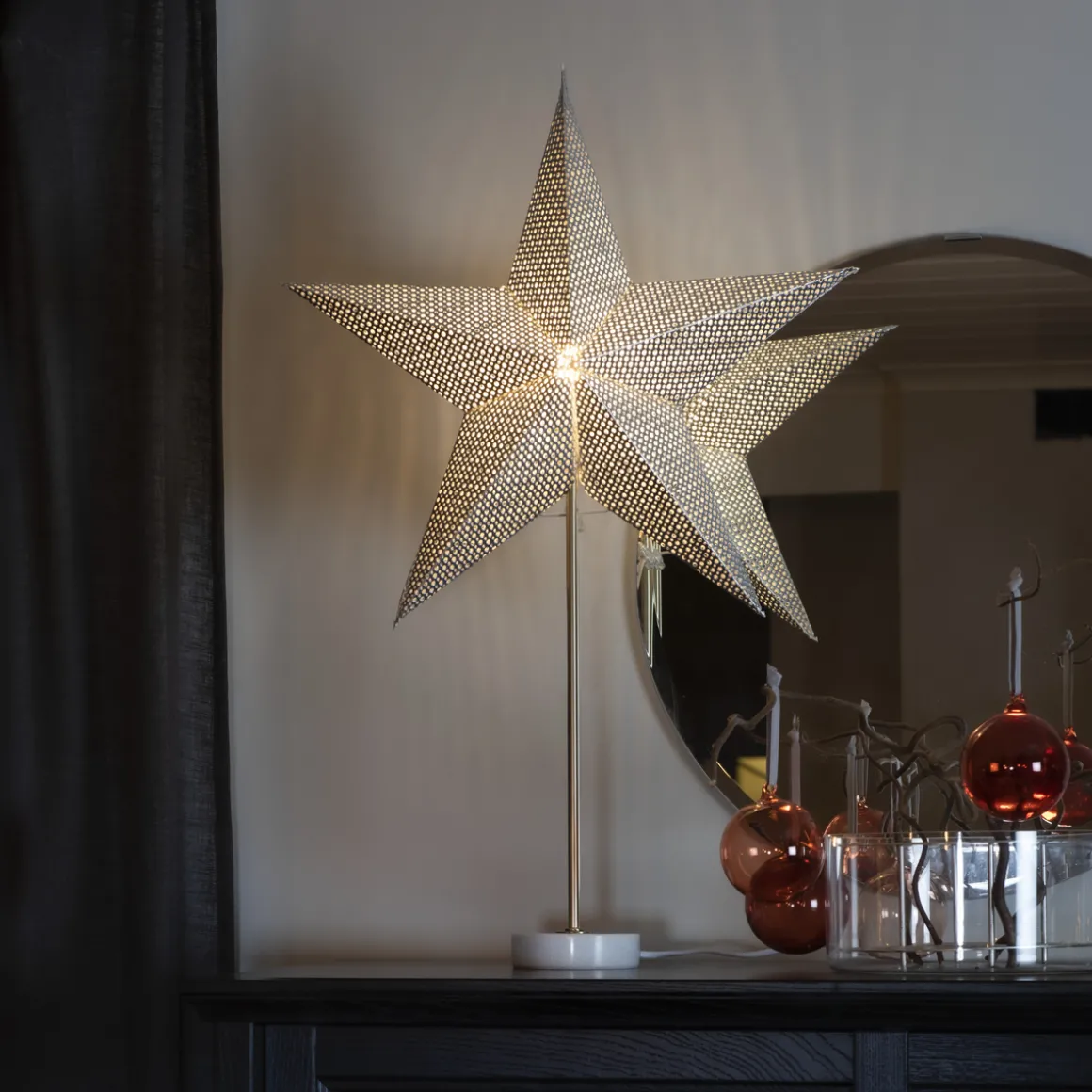 Papirstjerne med marmor