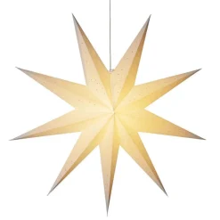 Pappstjerne 115 cm 9 armet - Hvit