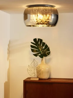 Pearl taklampe 40 cm - Krom