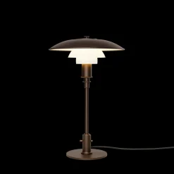 PH 3/2 Aged brass opal bordlampe