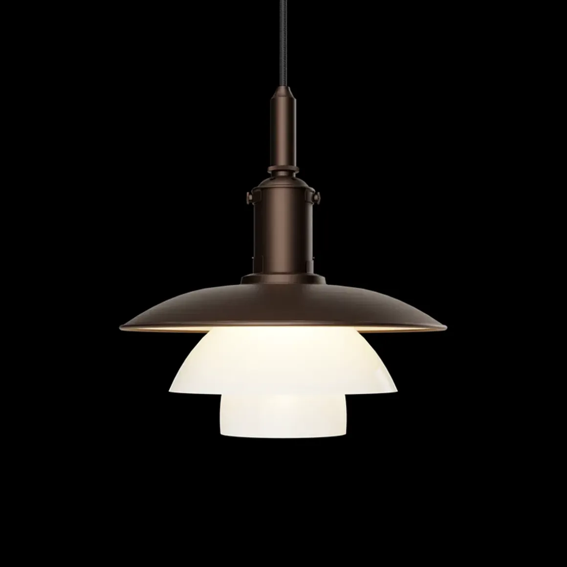 PH 3/3 aged brass opal takpendel