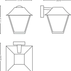 Philips Alpenglow vegglampe utendørs IP44 E27 - Antrasitt