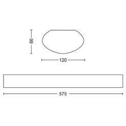 Philips Aqualine 24W LED Lysarmatur 2700K 2200 lumen IP65 - Hvit