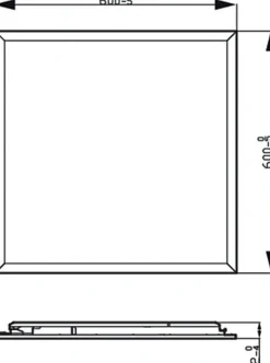 Philips CL560 taklampe 60x60cm 36W 4000K 3-steg dim - Hvit