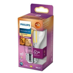 Philips Filament E27 LED 5,9W warmglow - Klar