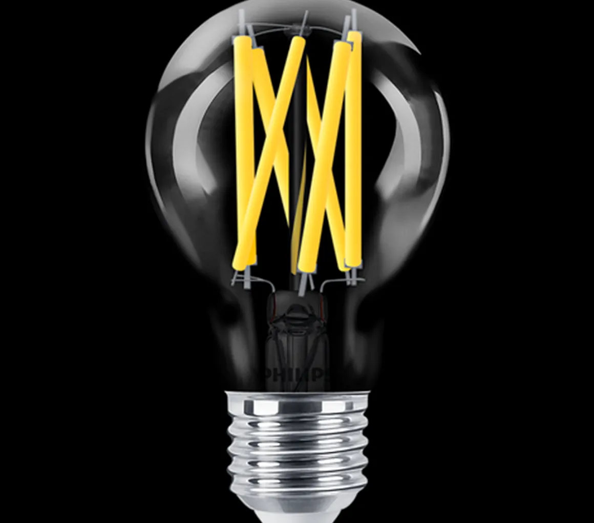 Philips Filament warmglow E27 LED 10,5W 60mm dimbar - Klar