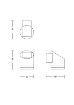Philips Fyve vegglampe 1,5W 2700 Kelvin IP44 solcelledrevet med dag/natt sensor