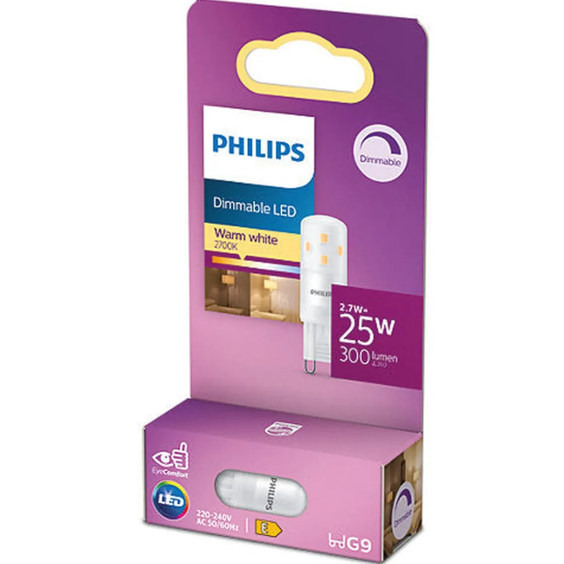 Philips G9 LED 2700K 2,6W - Dimbar v1