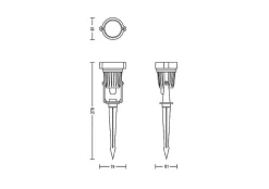 Philips Gardenlink Caper uplight 2700K 1,5W IP44 3-pakning - 24 Volt