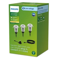 Philips Gardenlink Spore uplight 2700K 1 W IP44 3-pakning - 24 Volt