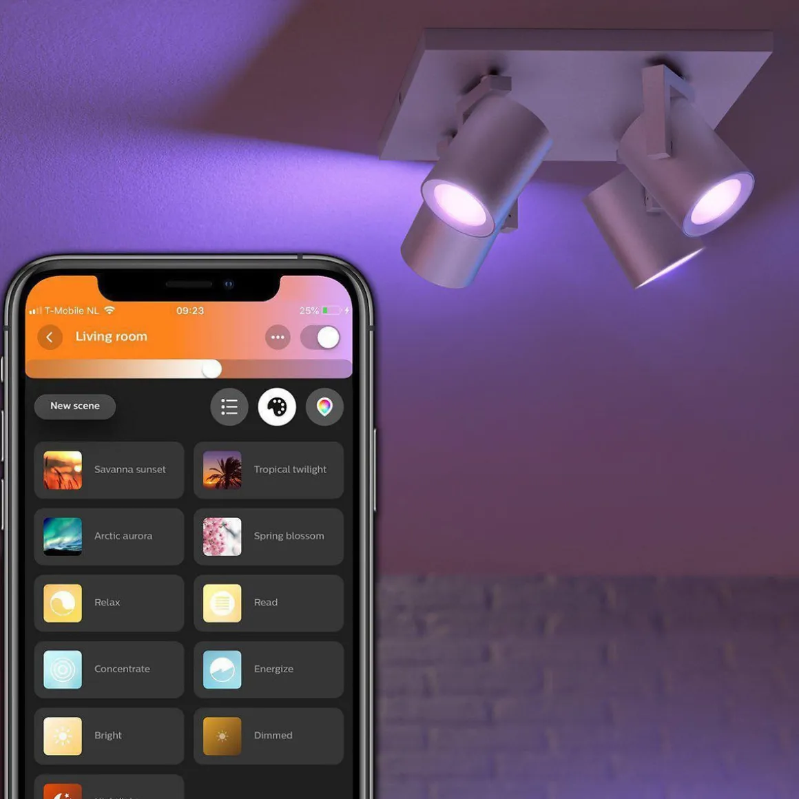 Philips Hue Argenta 4 lys spotlight white and colore ambiance