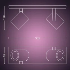 Philips Hue Argenta dobbel spotlight white and colore ambiance