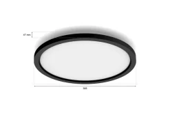 Philips Hue Aurelle rund taklampe 2200-6500K White Ambiance - Svart