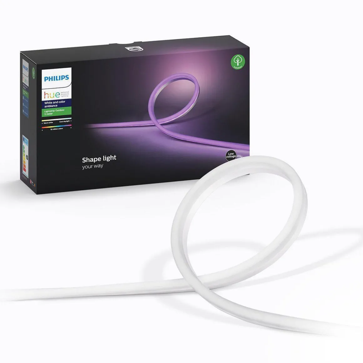 Philips Hue LED strip Outdoor 5 meter - White og farget stemning