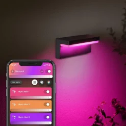 Philips Hue Nyro vegglampe utendørs white and color ambiance - Svart