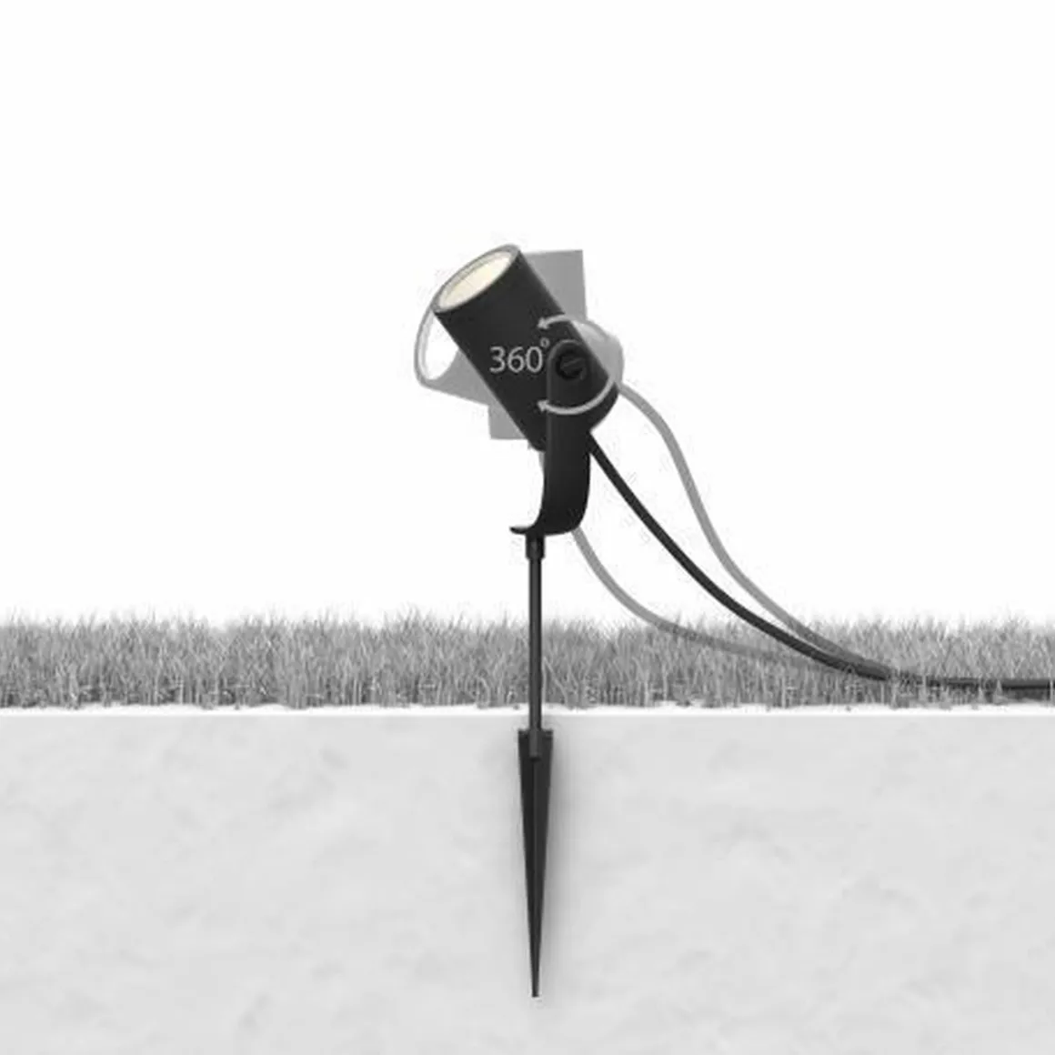 Philips Hue Outdoor Lily Spike 3x8W uplight basekit, antrasitt