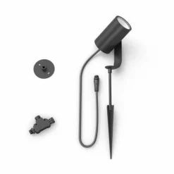 Philips Hue Outdoor Lily Spike 3x8W uplight basekit, antrasitt